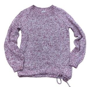 Reitman's Womens Heather Pink Knit Pullover Sweater with Tie Size XS​